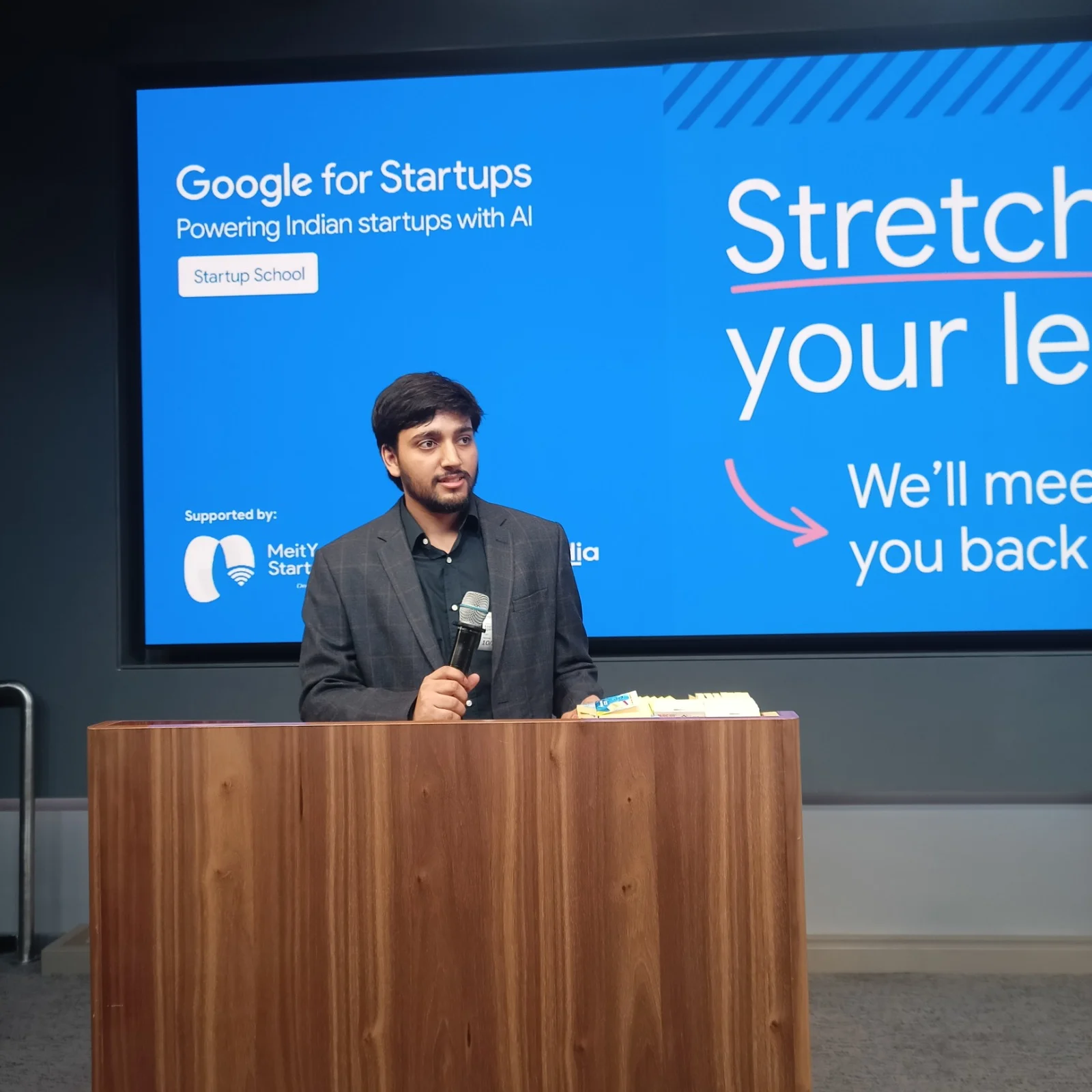 Keshav Agarwal, Founder and CEO of Naraway, speaking at Google for Startups