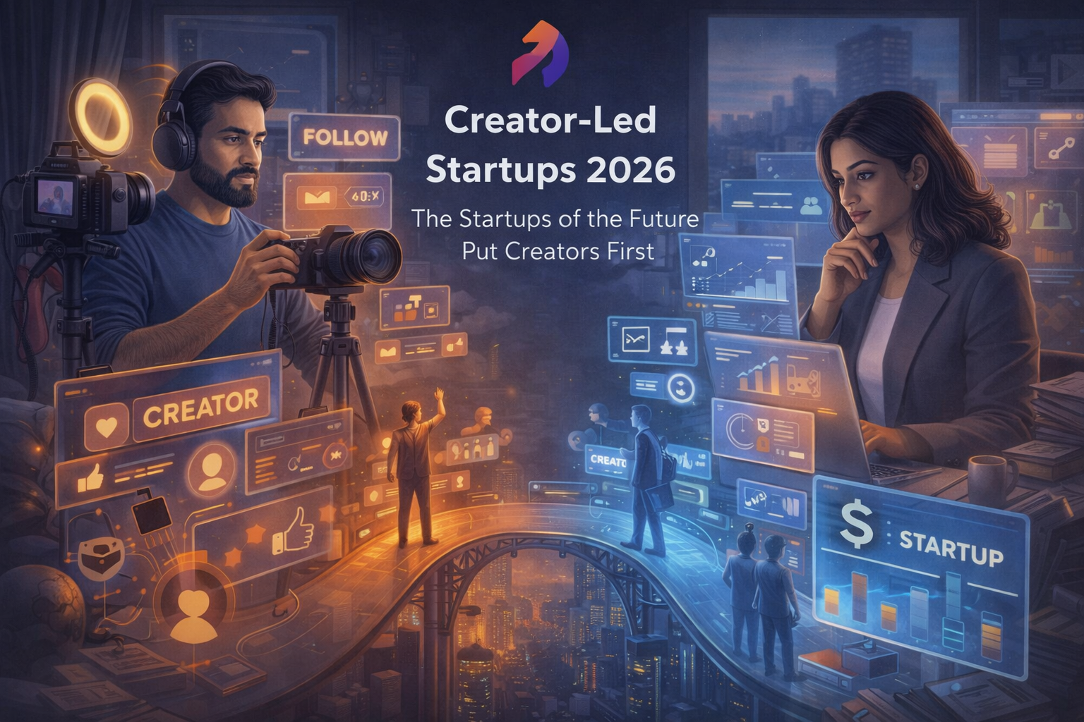 Creator-led startups 2026 blueprint showing reversed startup model distribution-first strategy execution infrastructure Naraway platform