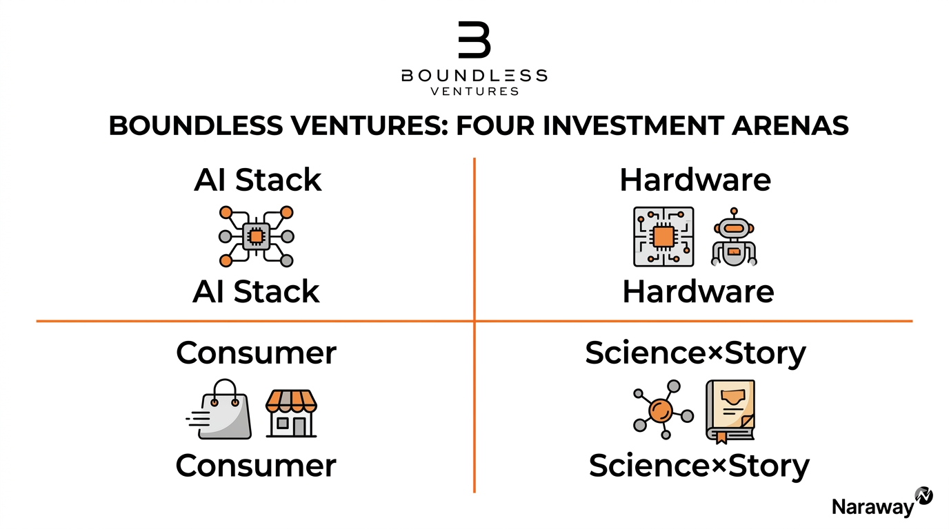 Naraway Blogs about Natasha Malpani and this image shows boundless ventures and what they targetting in 2026