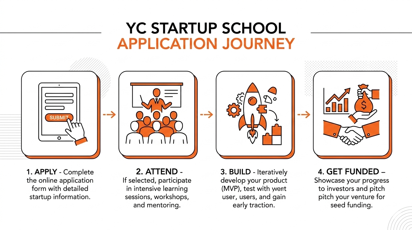 YC Startup School India application journey infographic 2026